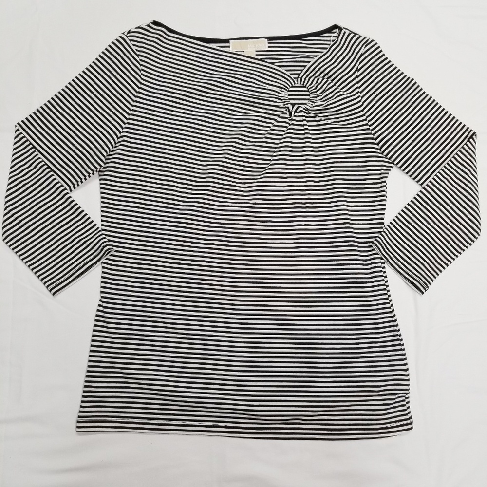 Michael Kors Supima Cotton Striped Top
